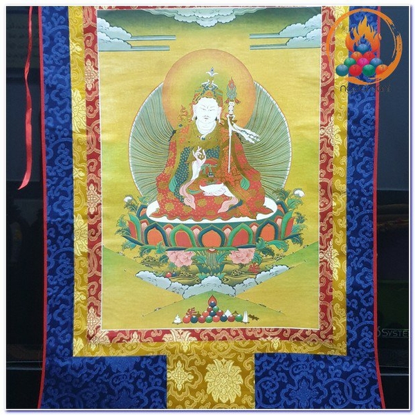 Tranh Thangka Tổ Liên Hoa Sinh Padmasambhava_35x20cm